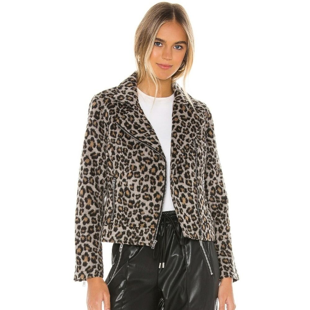 Cupcakes and Cashmere Margaux Leopard Moto Jacket